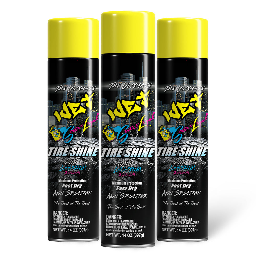 
                      
                        Street Legal The Ultimate Wet Tire Shine, 3 pack, 14 oz per can
                      
                    