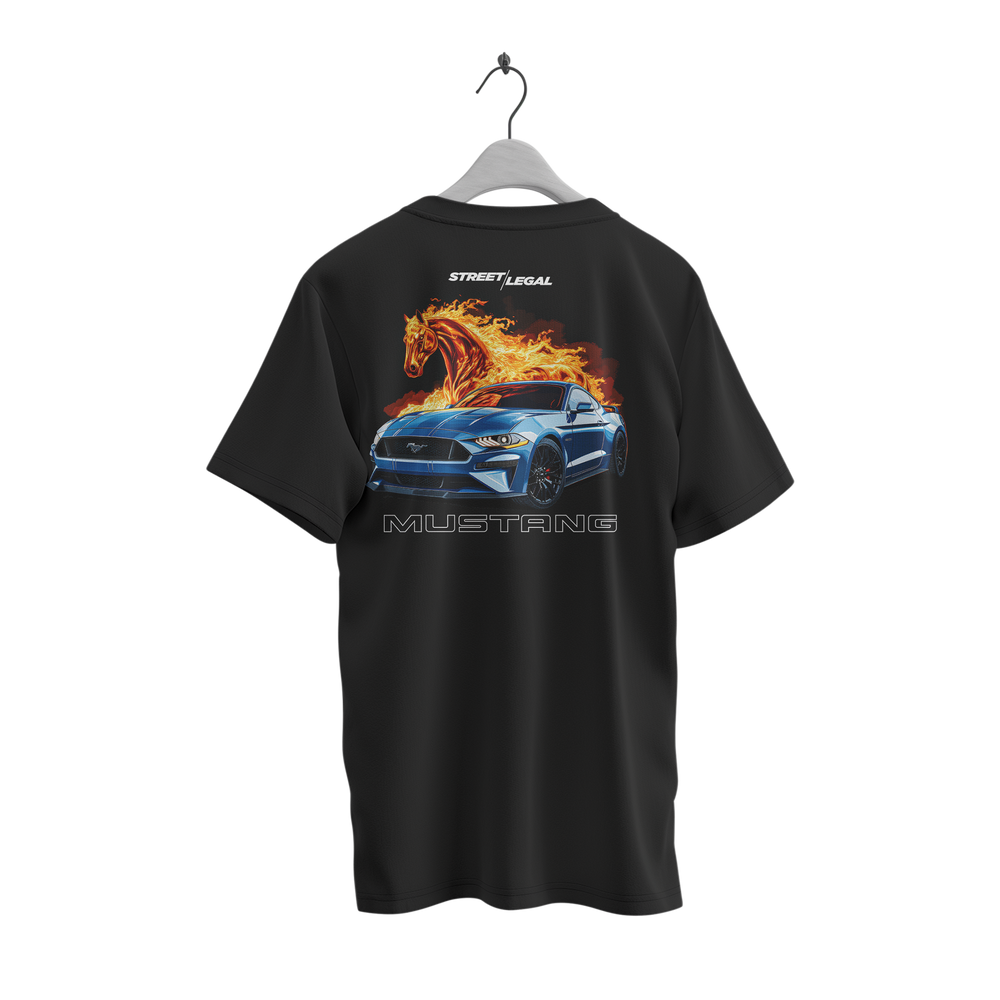 Street Legal Merch - Back view of our 5.0 Mustang shirt.